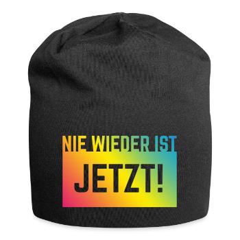 Never again is now! (Against the Right / Rainbow) - Jersey Beanie - black - Front