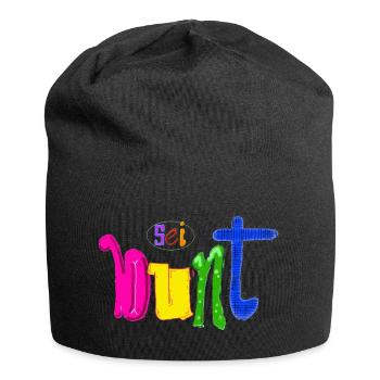 Bunt - Jersey-Beanie - Schwarz - Vorne