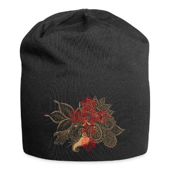 Kreuz - Jersey-Beanie - Schwarz - Vorne