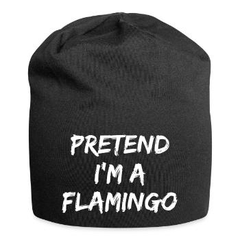 Tu so, als wäre ich ein Flamingo Kostüm Lustig Halloween - Jersey-Beanie - Schwarz - Vorne