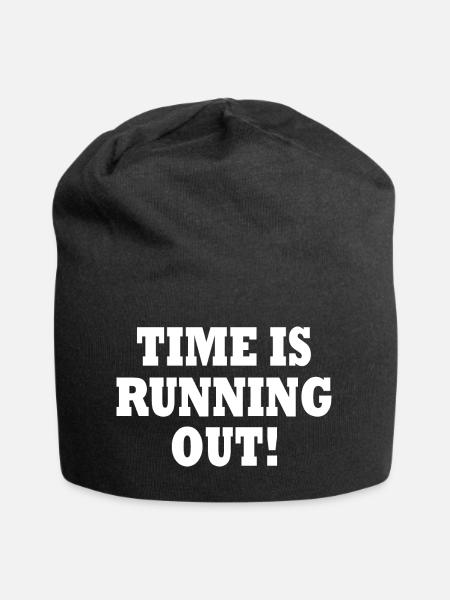 time is running out - Jersey-Beanie - Schwarz