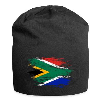 Südafrika Flagge used - Jersey-Beanie - Schwarz - Vorne
