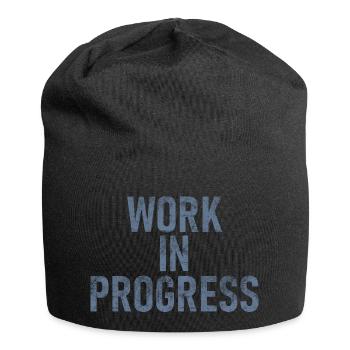 work in progress - Jersey-Beanie - Schwarz - Vorne