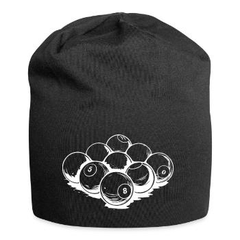 Dessin de boules de billard - Bonnet en jersey - noir - Devant