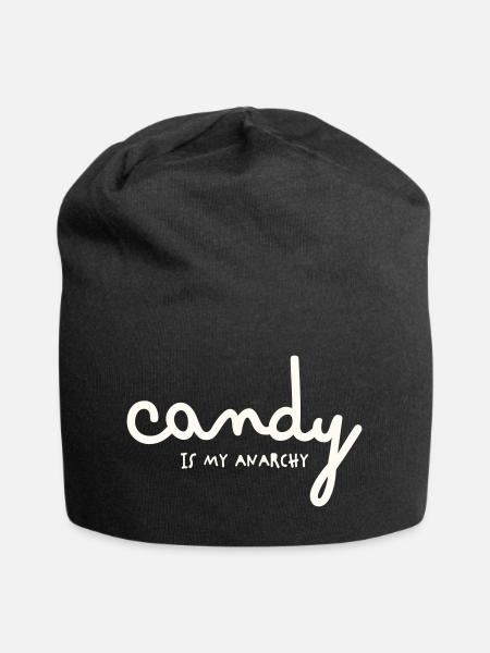 CANDY IS MY ANARCHY - Jersey-Beanie - Schwarz