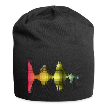 Colored Sound Waves Pattern - Jersey Beanie - black - Front
