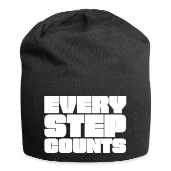 Chaque pas compte - Bonnet en jersey - noir - Devant