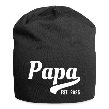 Papa established 2025 - Jersey Beanie - black - Front