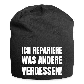 Ich repariere was andere vergessen! - Jersey-Beanie - Schwarz - Vorne