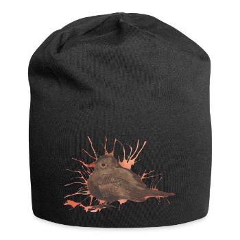 Krafttier der Woche Amsel - Jersey-Beanie - Schwarz - Vorne