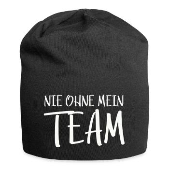 Mein Team - Jersey-Beanie - Schwarz - Vorne