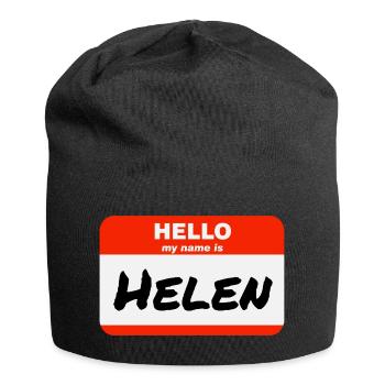 Bonjour, je m’appelle Helen Red Label avec le prénom - Bonnet en jersey - noir - Devant