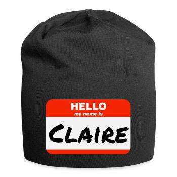 Bonjour, je m’appelle Claire Étiquette Nom Étiquette - Bonnet en jersey - noir - Devant