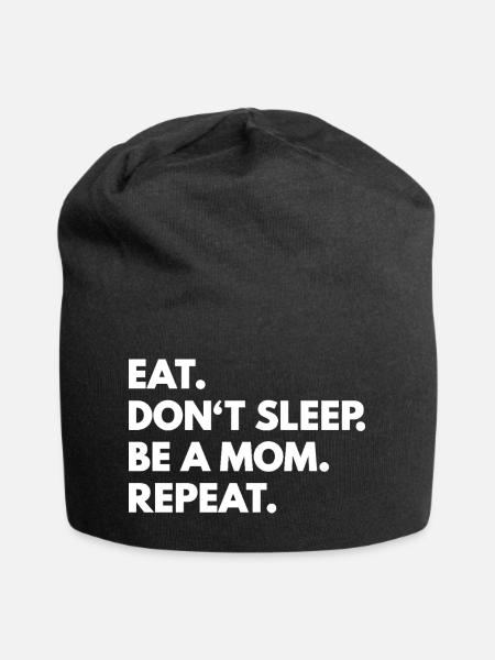 Mutter Schlafmangel - Jersey-Beanie - Schwarz