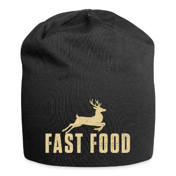 Fast Food Deer Hunting Funny Game Joke - Jersey Beanie - black - Front