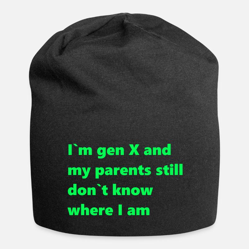 Génération X - Bonnet en jersey - noir