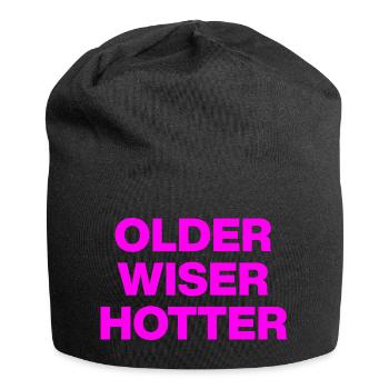 OLDER WISER HOTTER, GEBURTSTAGSGESCHENK GEBURTSTAG - Jersey-Beanie - Schwarz - Vorne