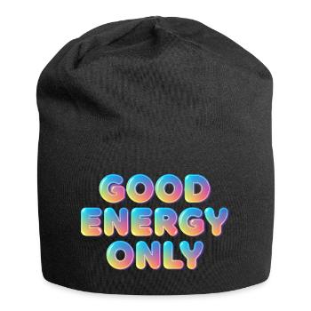 Only Good Energy – Faute de frappe 3D colorée - Bonnet en jersey - noir - Devant