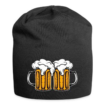 Bière, verres à bière, cadeau de la fête des pères Papa - Bonnet en jersey - noir - Devant
