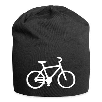 Bicycle white gift cyclist - Jersey Beanie - black - Front