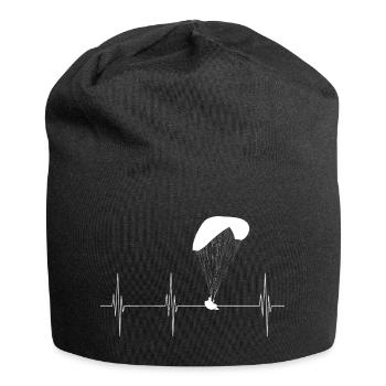 Heartbeat paraglider - Jersey Beanie - black - Front