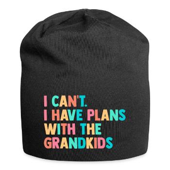 I Cant I Have Plans With The Grandkids Grandma Nan - Jersey-Beanie - Schwarz - Vorne
