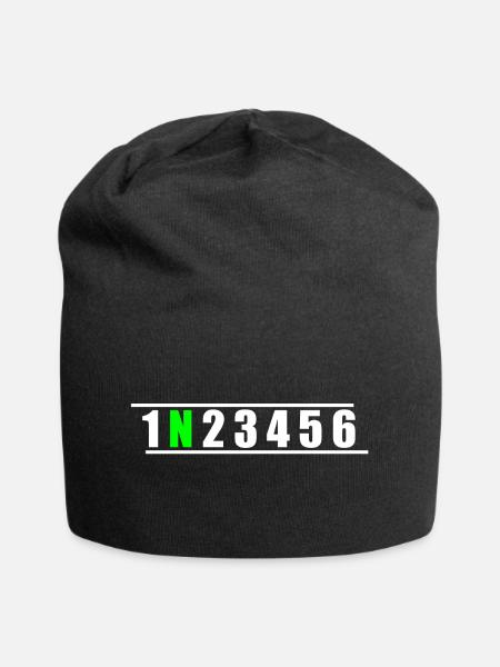 Motorrad Geschenk Geschenkidee für Motorradfahrer - Jersey-Beanie - Schwarz