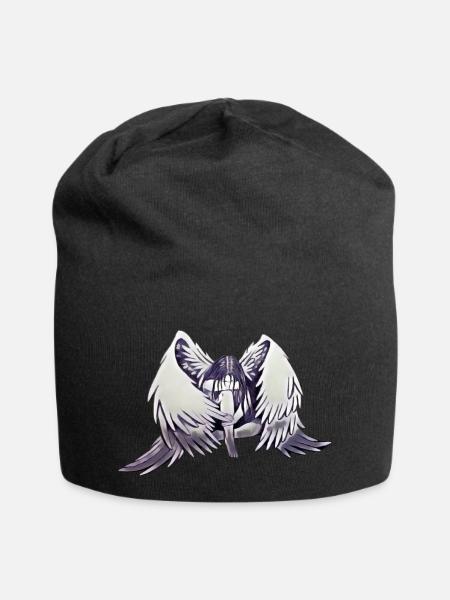 Einsamer Engel - Jersey-Beanie - Schwarz