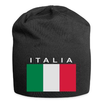 italia patch bandiera - Jersey Beanie - black - Front