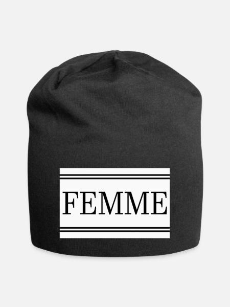 FEMME - Jersey-Beanie - Schwarz