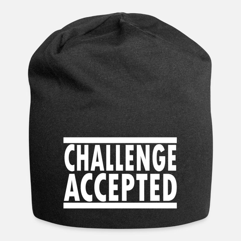 Challenge Accepted - Jersey-Beanie - Schwarz