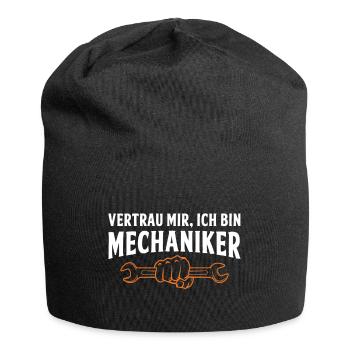 vertrau mir ich bin mechaniker - Jersey-Beanie - Schwarz - Vorne