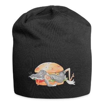 Ratfoodz' I can haz Ratzburger (Backprint) @ Ratz - Jersey-Beanie - Schwarz - Vorne