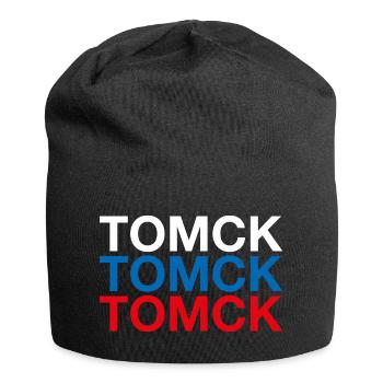 TOMSK Russia Cyrillic Russian Flag - Jersey Beanie - black - Front