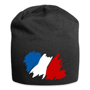 France French flag Frenchman France decoration - Jersey Beanie - black - Front
