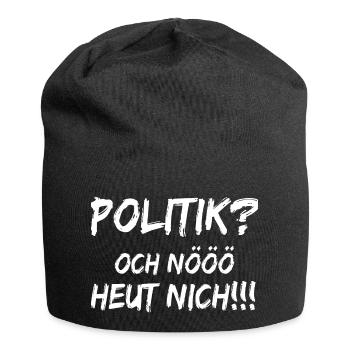 Politik och nöö heut nich - Jersey-Beanie - Schwarz - Vorne