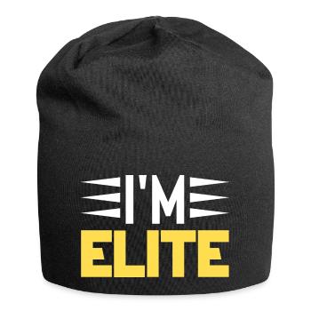 I´m Elite (gelb) - Jersey-Beanie - Schwarz - Vorne