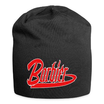 barbier haar bart barber rasieren männer barber - Jersey-Beanie - Schwarz - Vorne