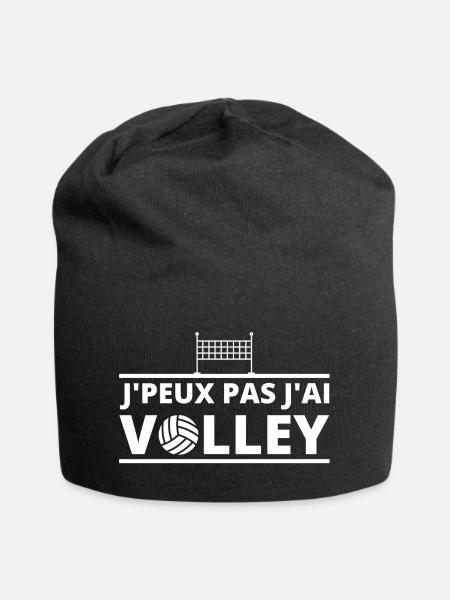 Volley, volley sport, fan de volley - Bonnet en jersey - noir
