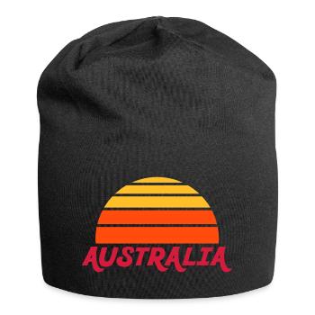 Australia (geteilte Halbsonne) - Jersey-Beanie - Schwarz - Vorne