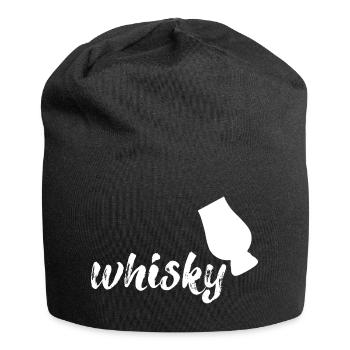 Whisky, weiß - Jersey-Beanie - Schwarz - Vorne