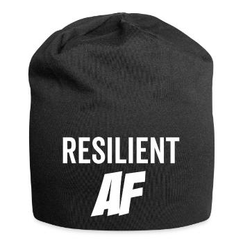 Resilient AF - Jersey Beanie - black - Front