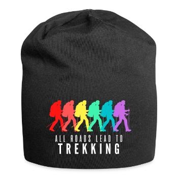 All Roads Lead to Trekking - Bonnet en jersey - noir - Devant