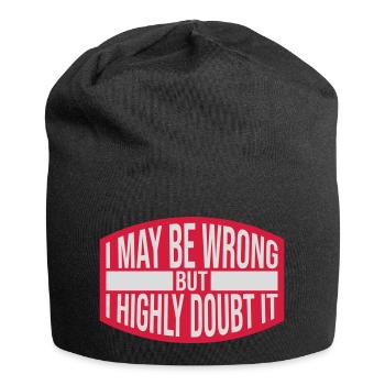 I may be wrong - Jersey Beanie - black - Front