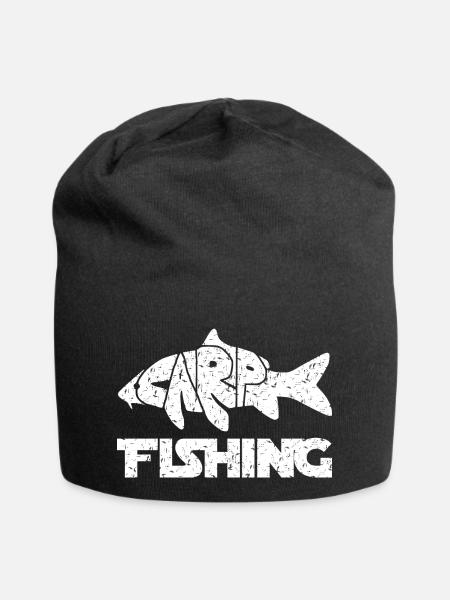 Carp Fishing - Karpfen Angeln - Jersey-Beanie - Schwarz