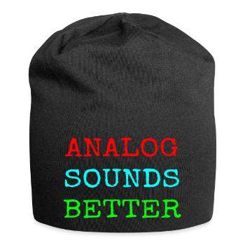 Analog Sound Better - Jersey-Beanie - Schwarz - Vorne
