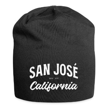 San José California Vintage Logo Estd 1777 - Jersey-Beanie - Schwarz - Vorne