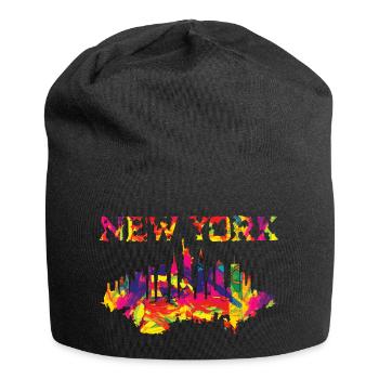 New York aux couleurs vives - Bonnet en jersey - noir - Devant
