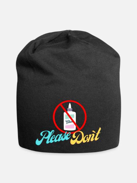 Sekundenkleber please don`t - Jersey-Beanie - Schwarz