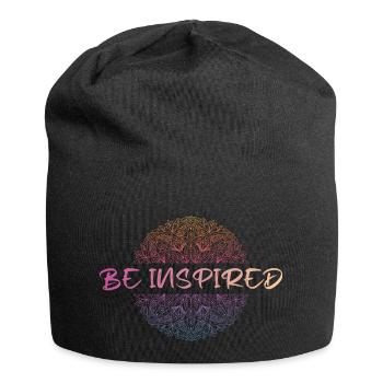Be Inspired Mandala - Jersey-Beanie - Schwarz - Vorne